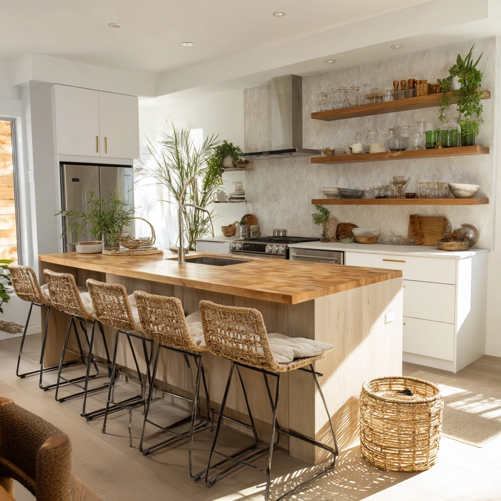 modern boho kitchen 22