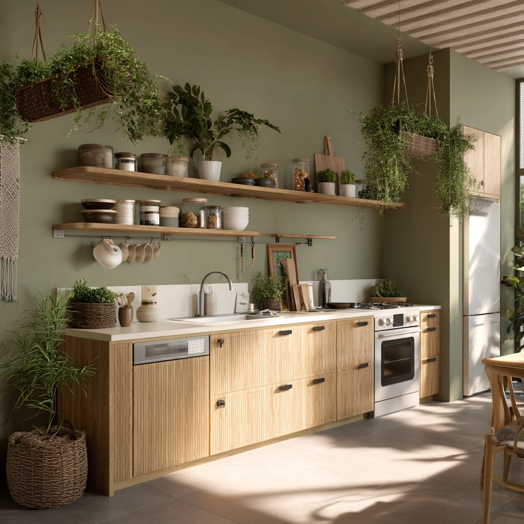 modern boho kitchen 32