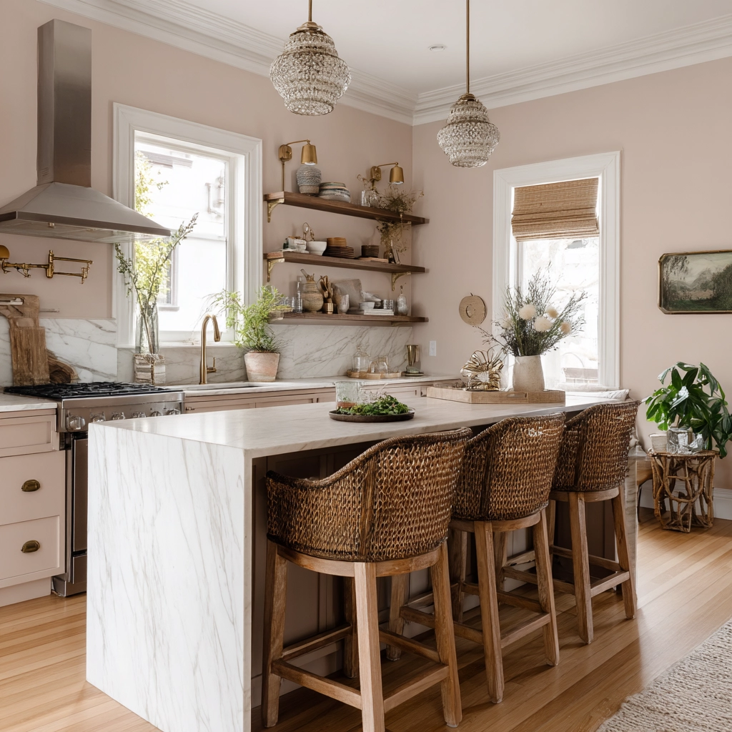 modern boho kitchen 33