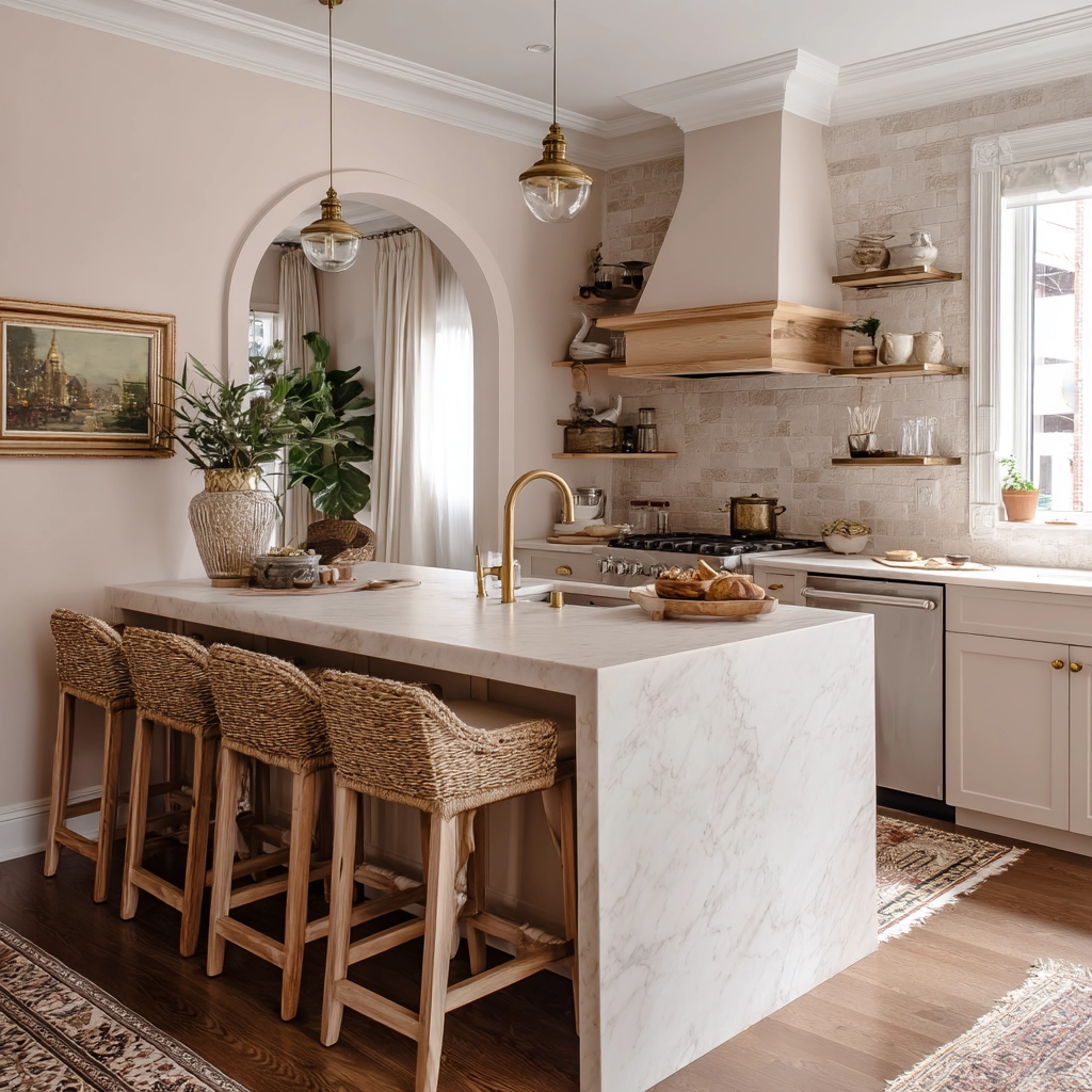 modern boho kitchen 35