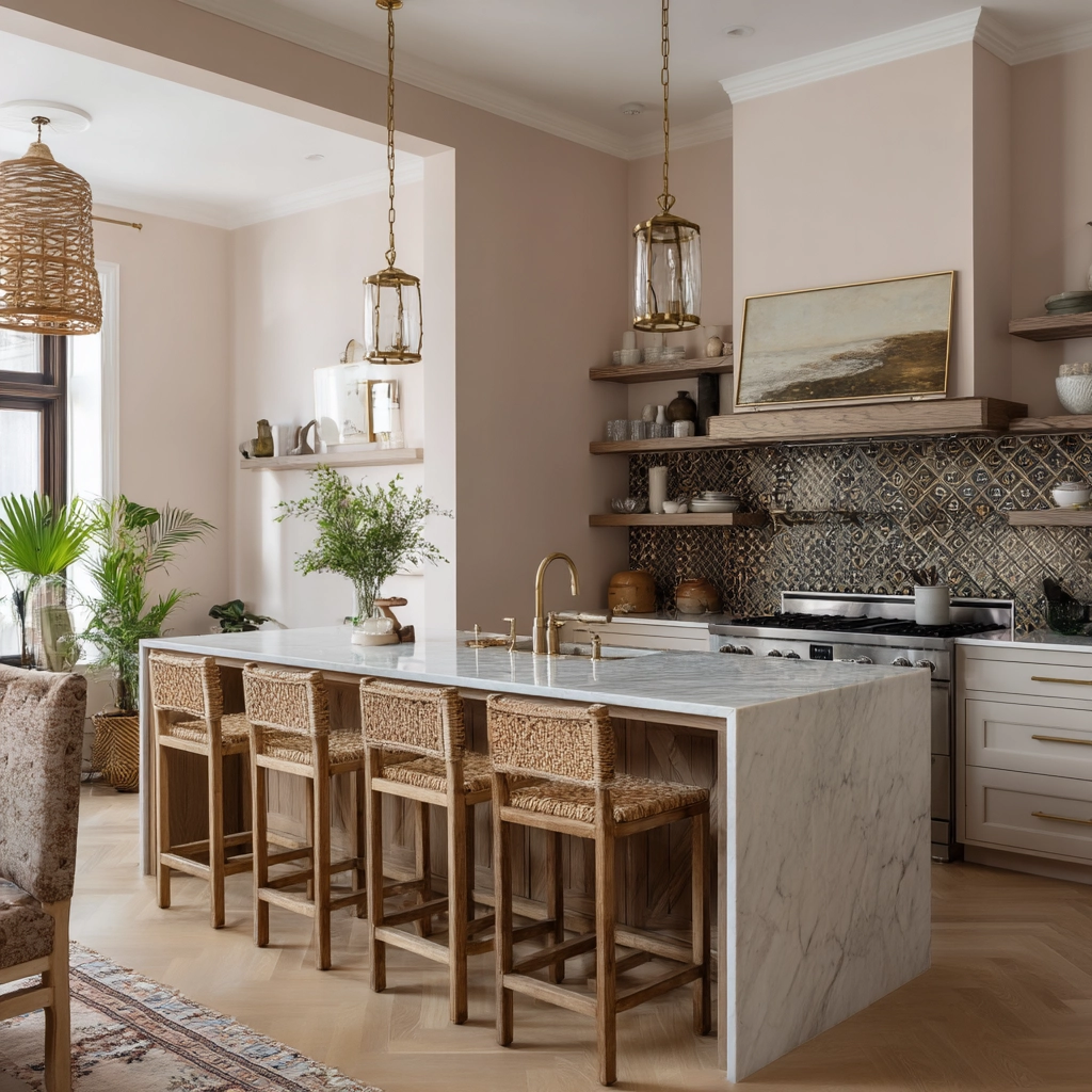 modern boho kitchen 36