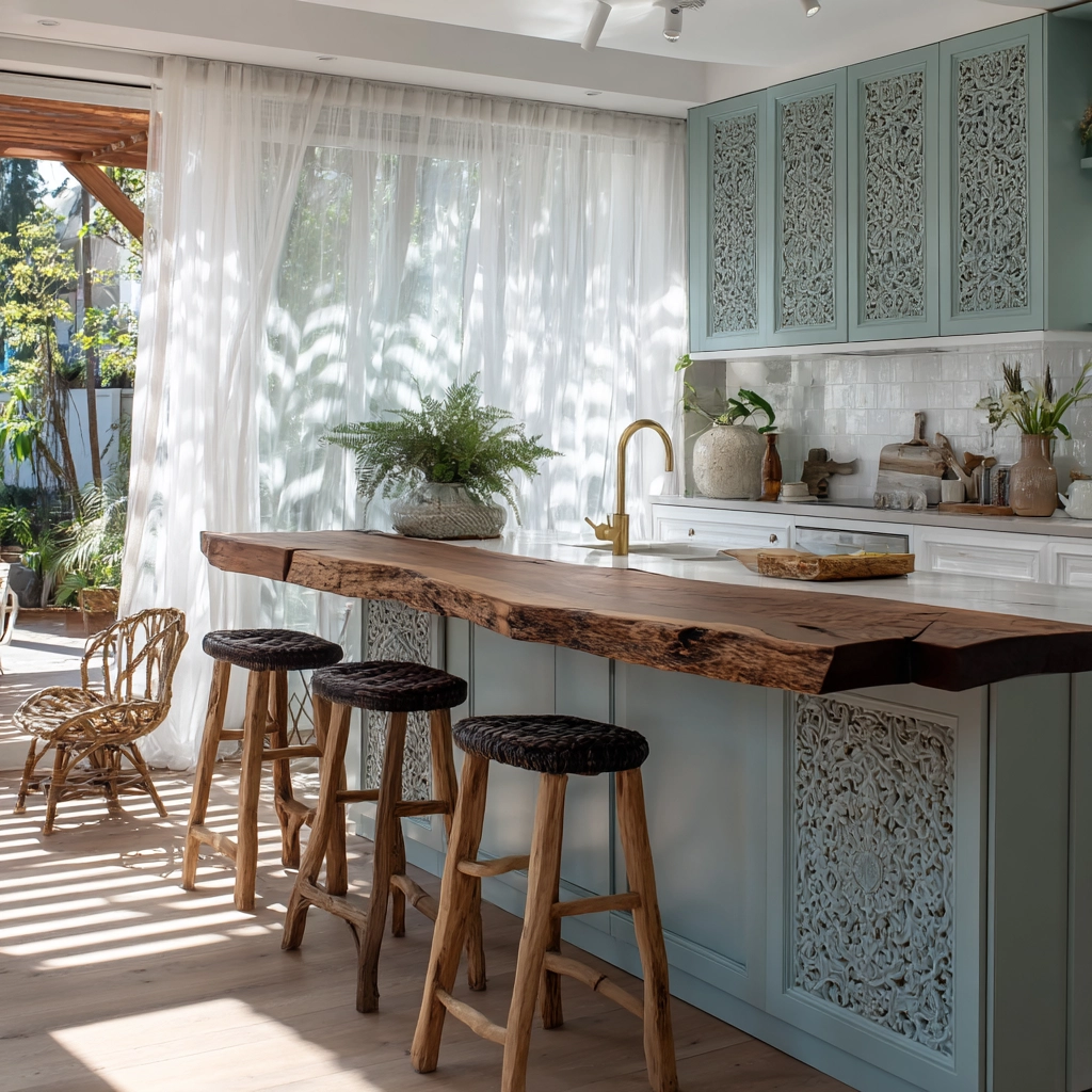 modern boho kitchen 44