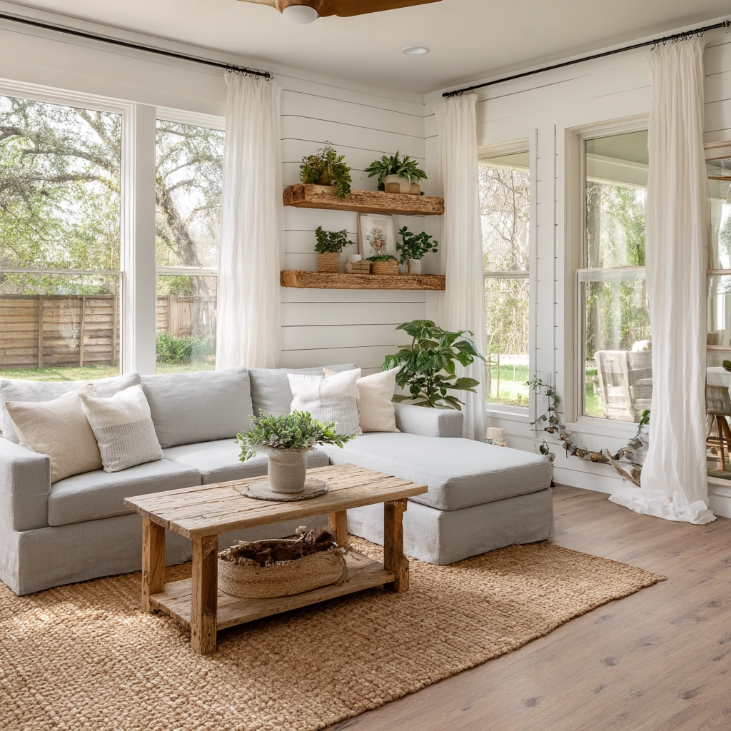modern farmhouse living room ideas 1