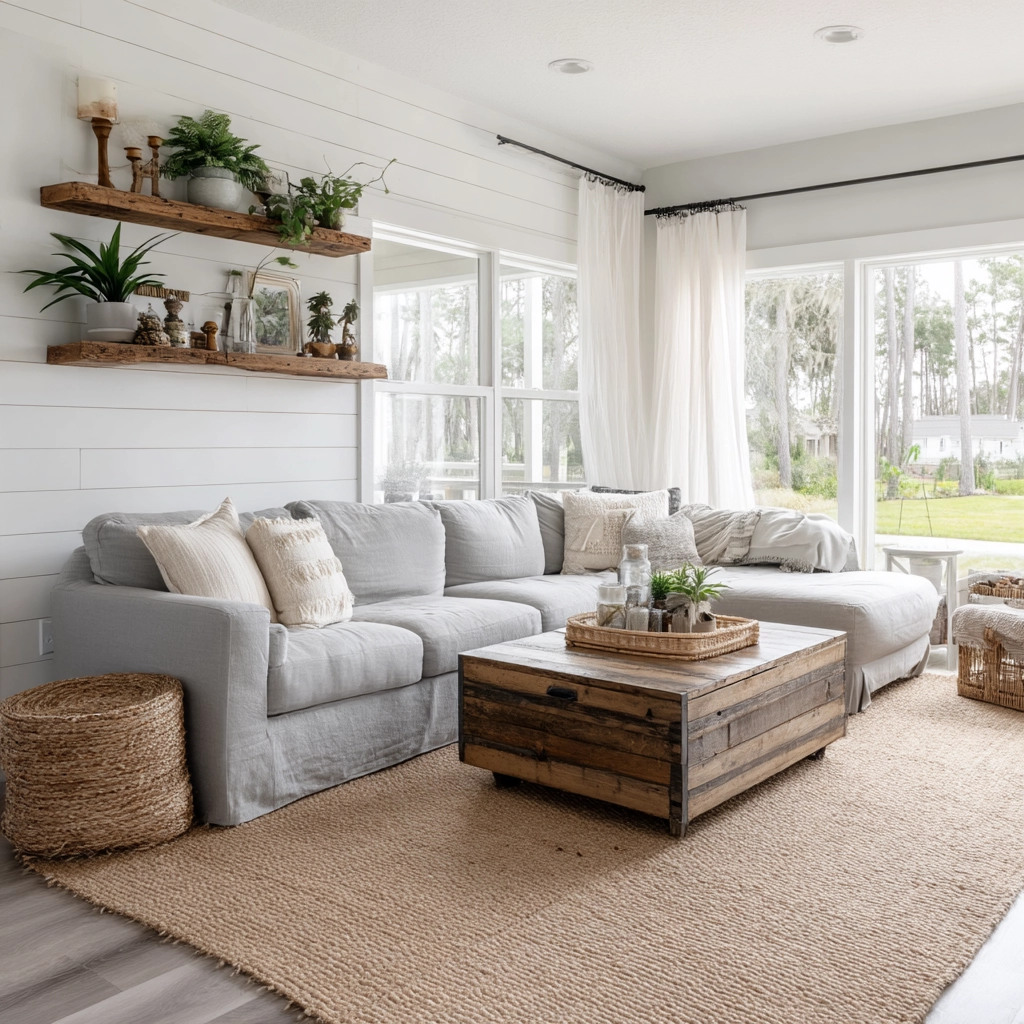 modern farmhouse living room ideas 3