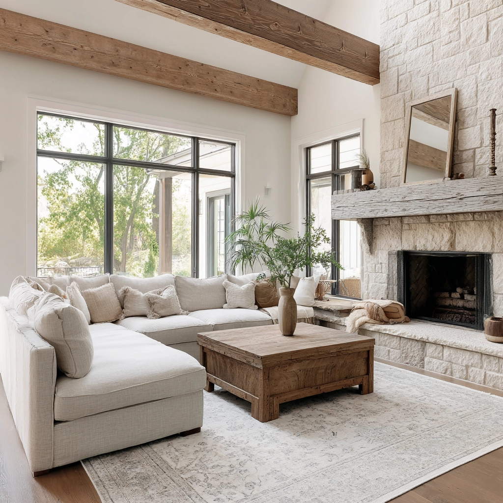 modern farmhouse living room ideas 33