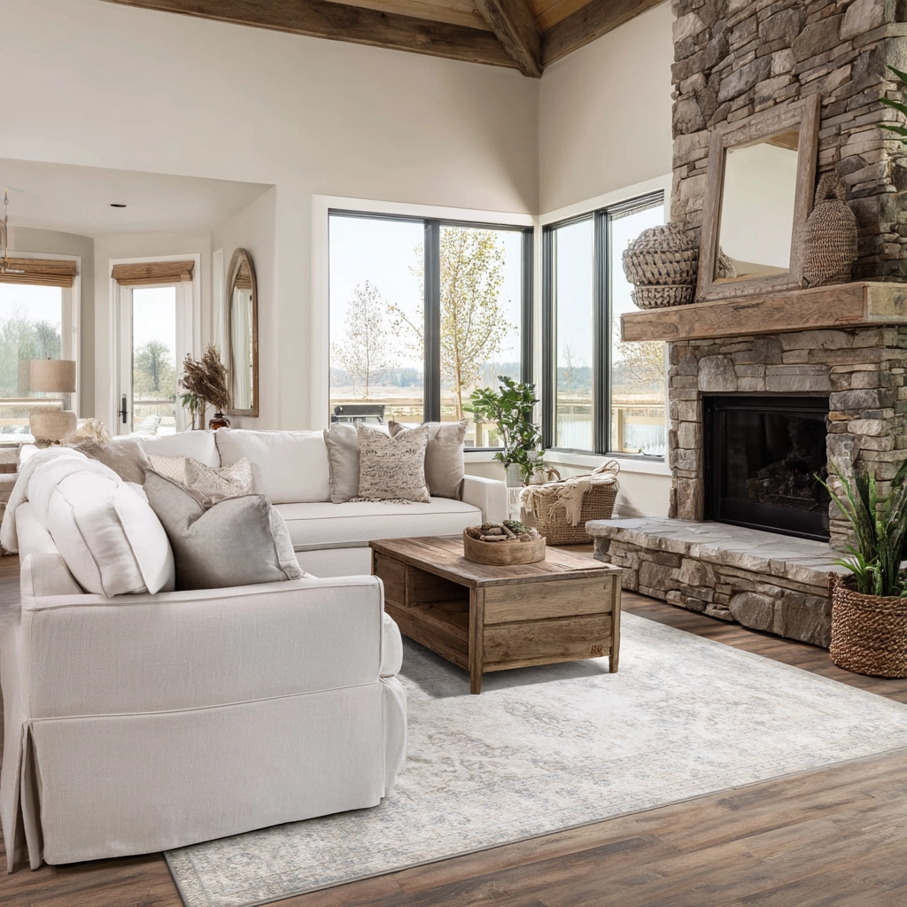 modern farmhouse living room ideas 34