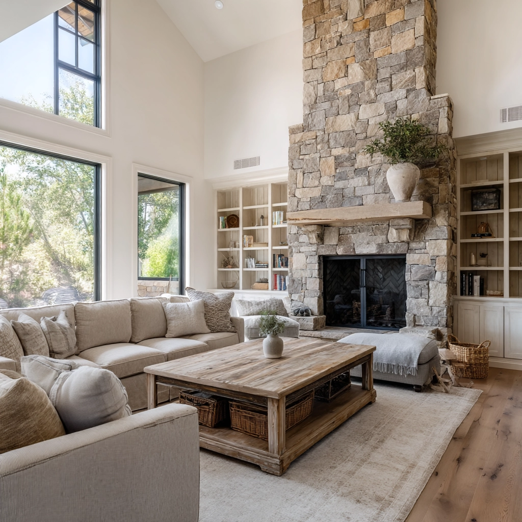 modern farmhouse living room ideas 53