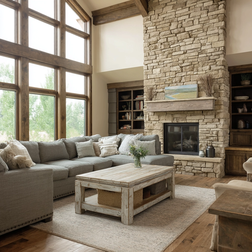 modern farmhouse living room ideas 55