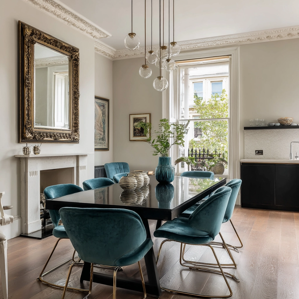 modern vintage dining room 13