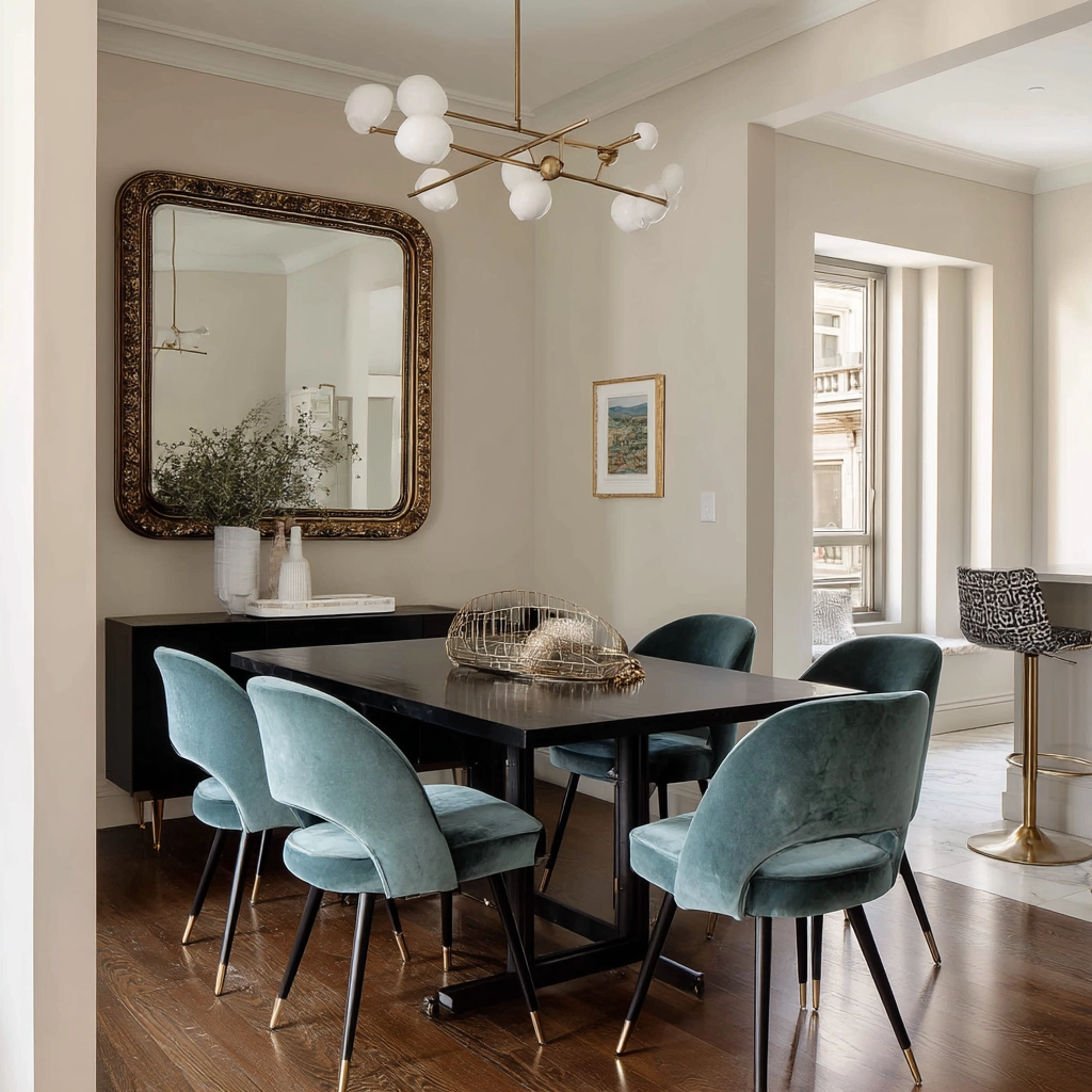 modern vintage dining room 16