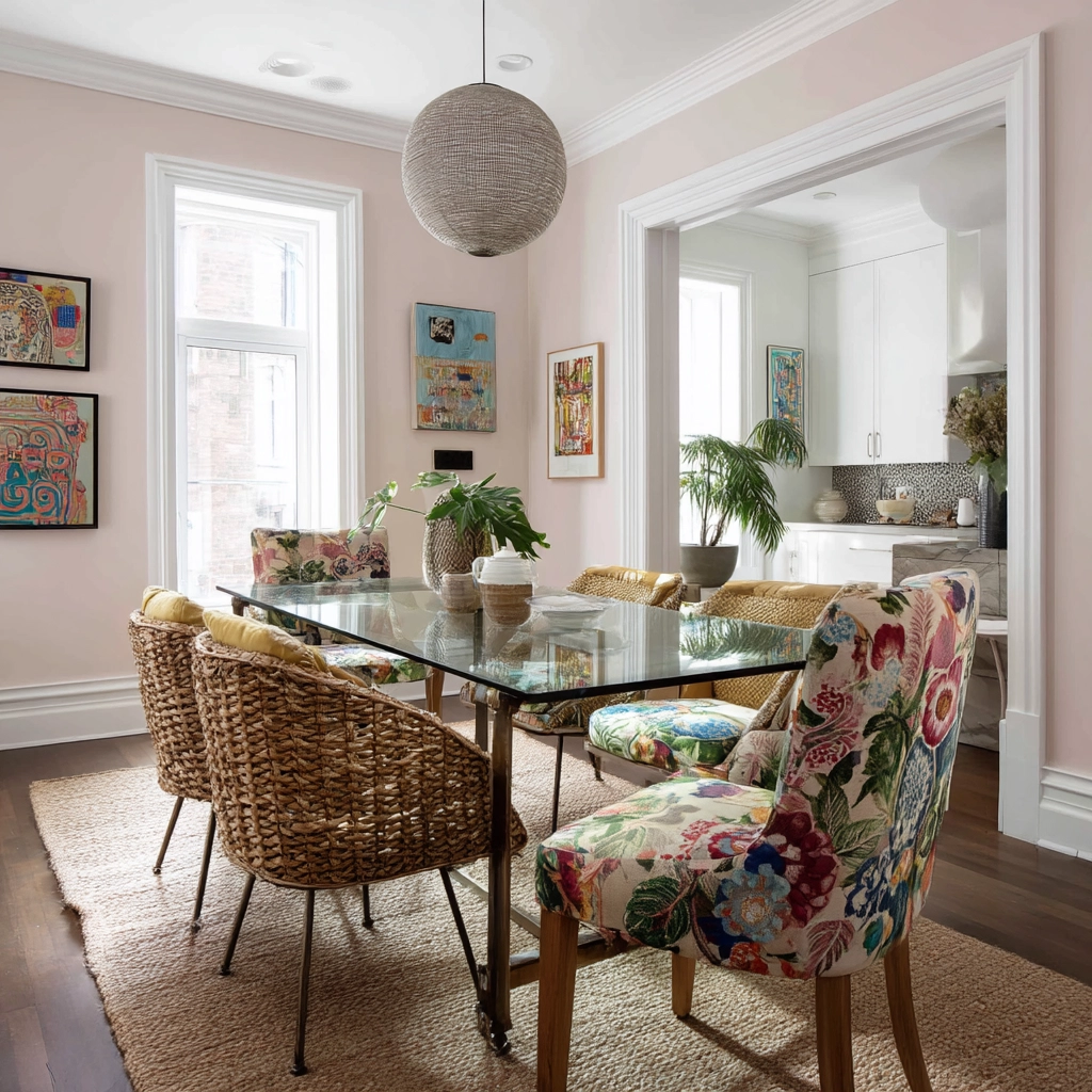 modern vintage dining room 23