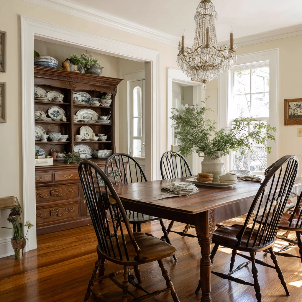modern vintage dining room 34
