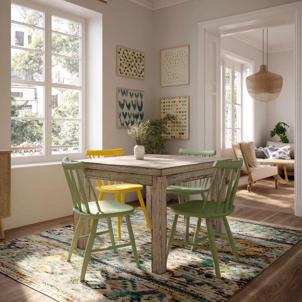 modern vintage dining room 39