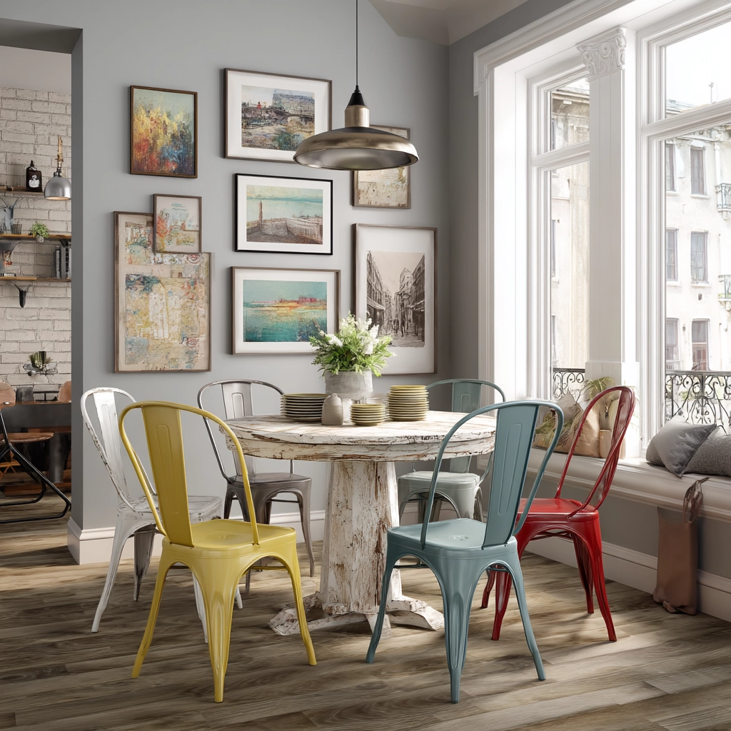 modern vintage dining room 46