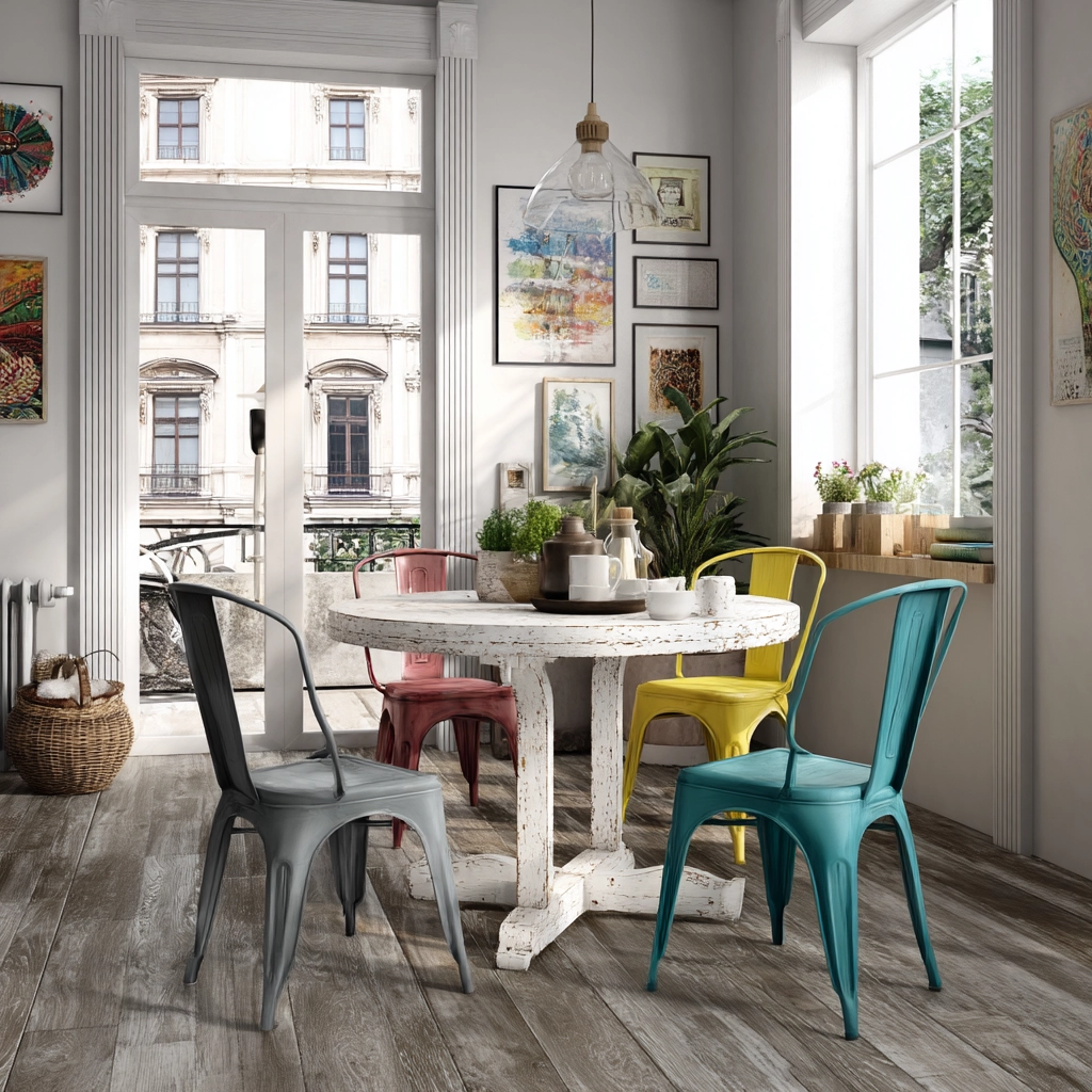 modern vintage dining room 47