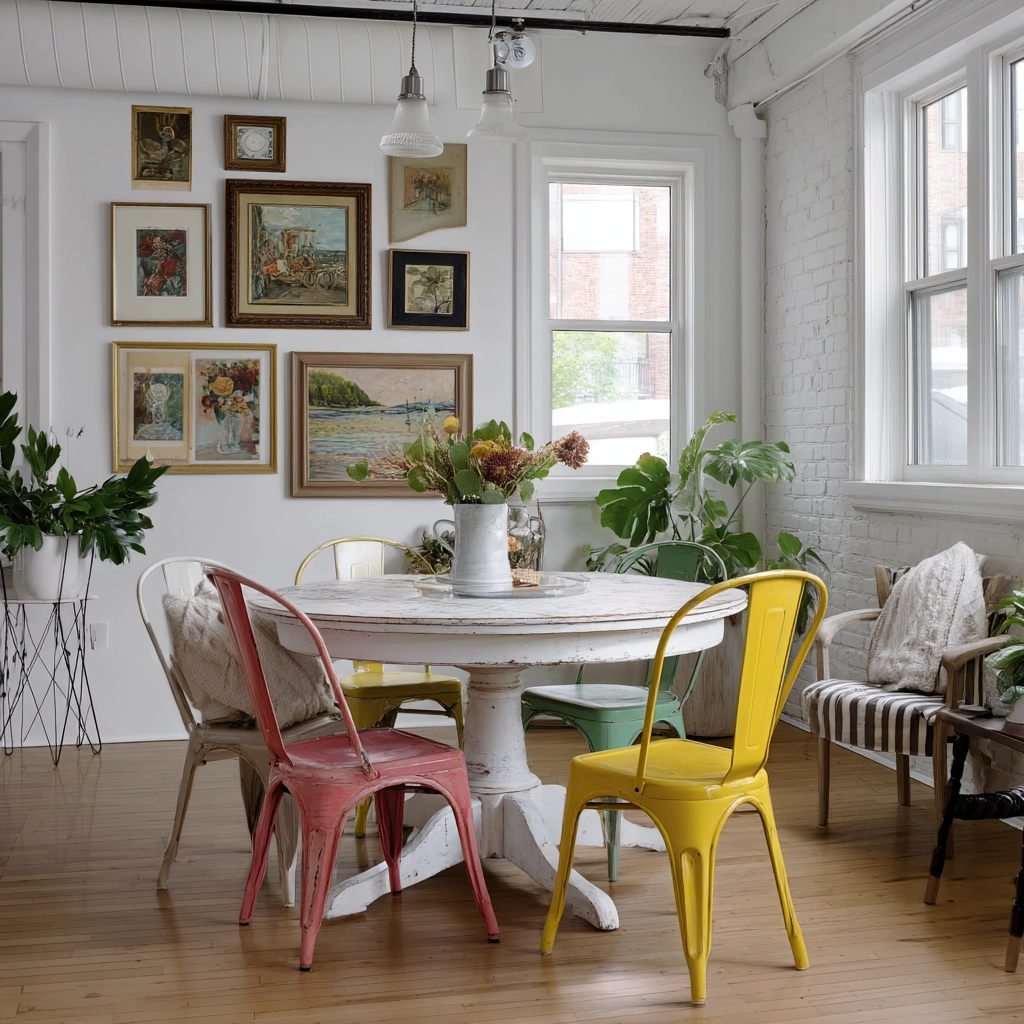 modern vintage dining room 48