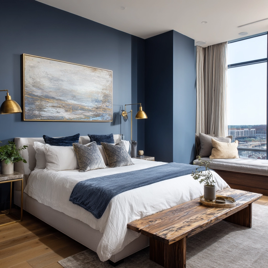 moody blue bedroom 10
