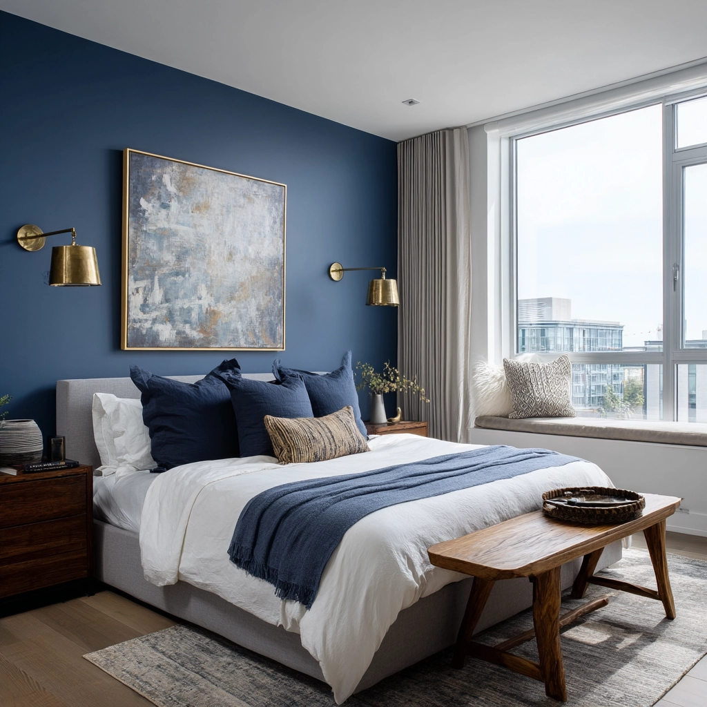 moody blue bedroom 12