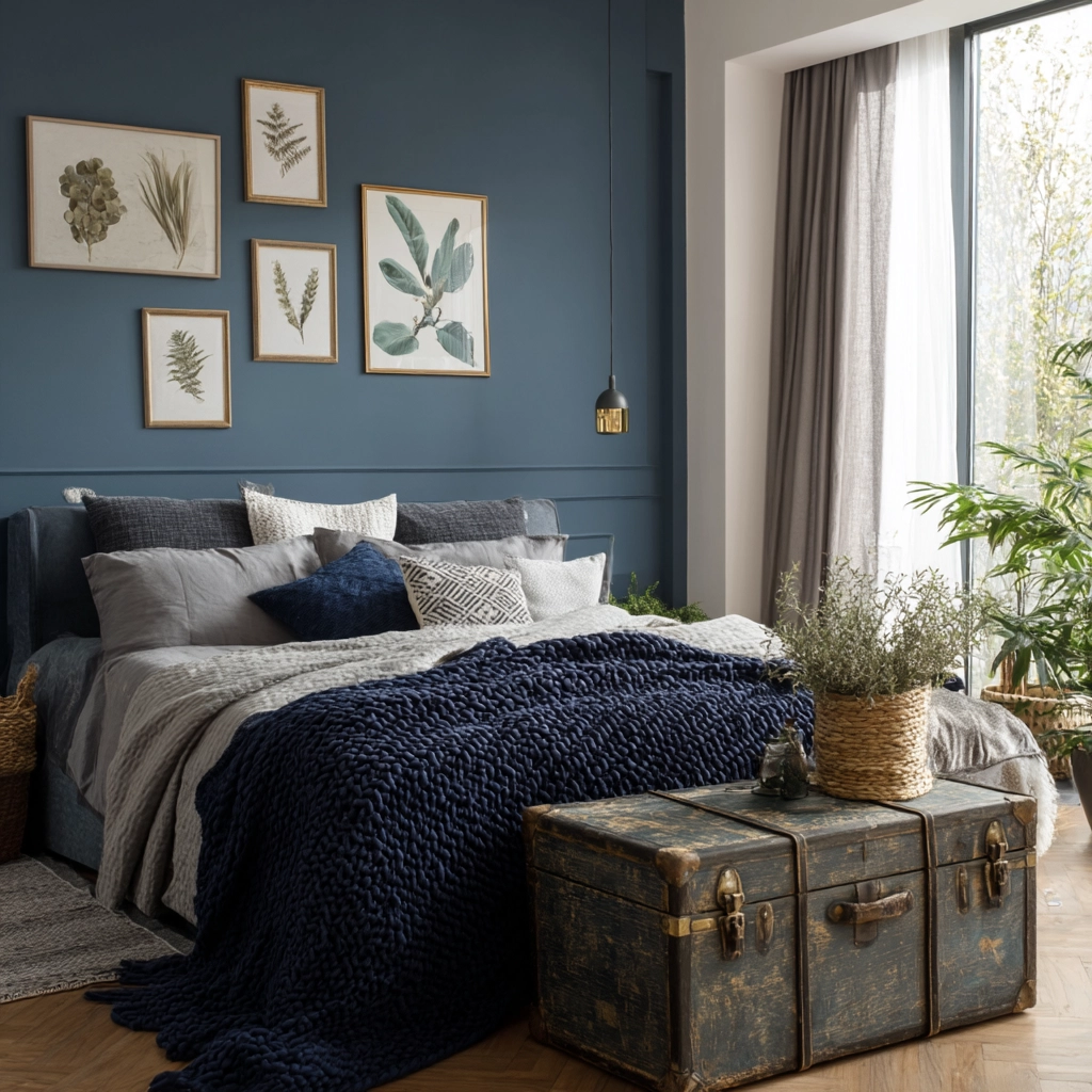moody blue bedroom 13