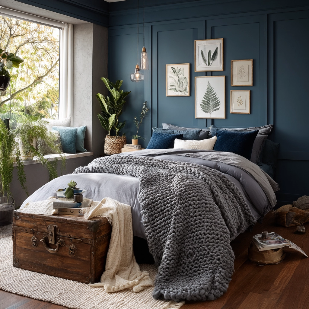 moody blue bedroom 15