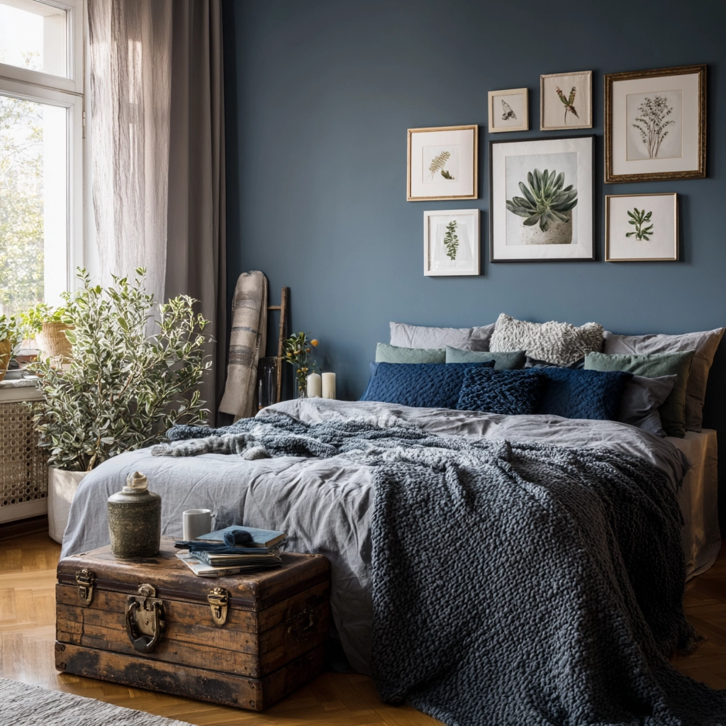moody blue bedroom 16