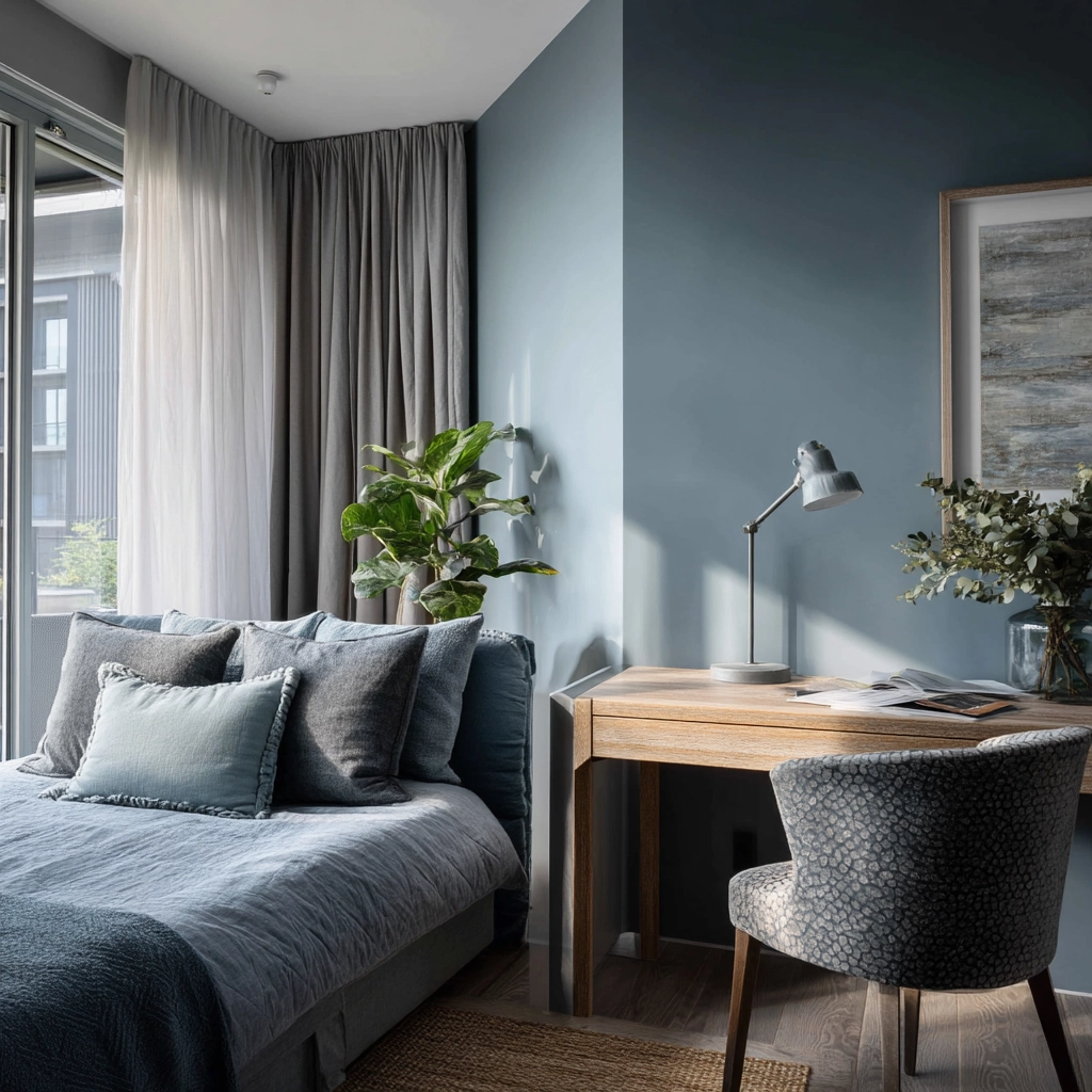 moody blue bedroom 17
