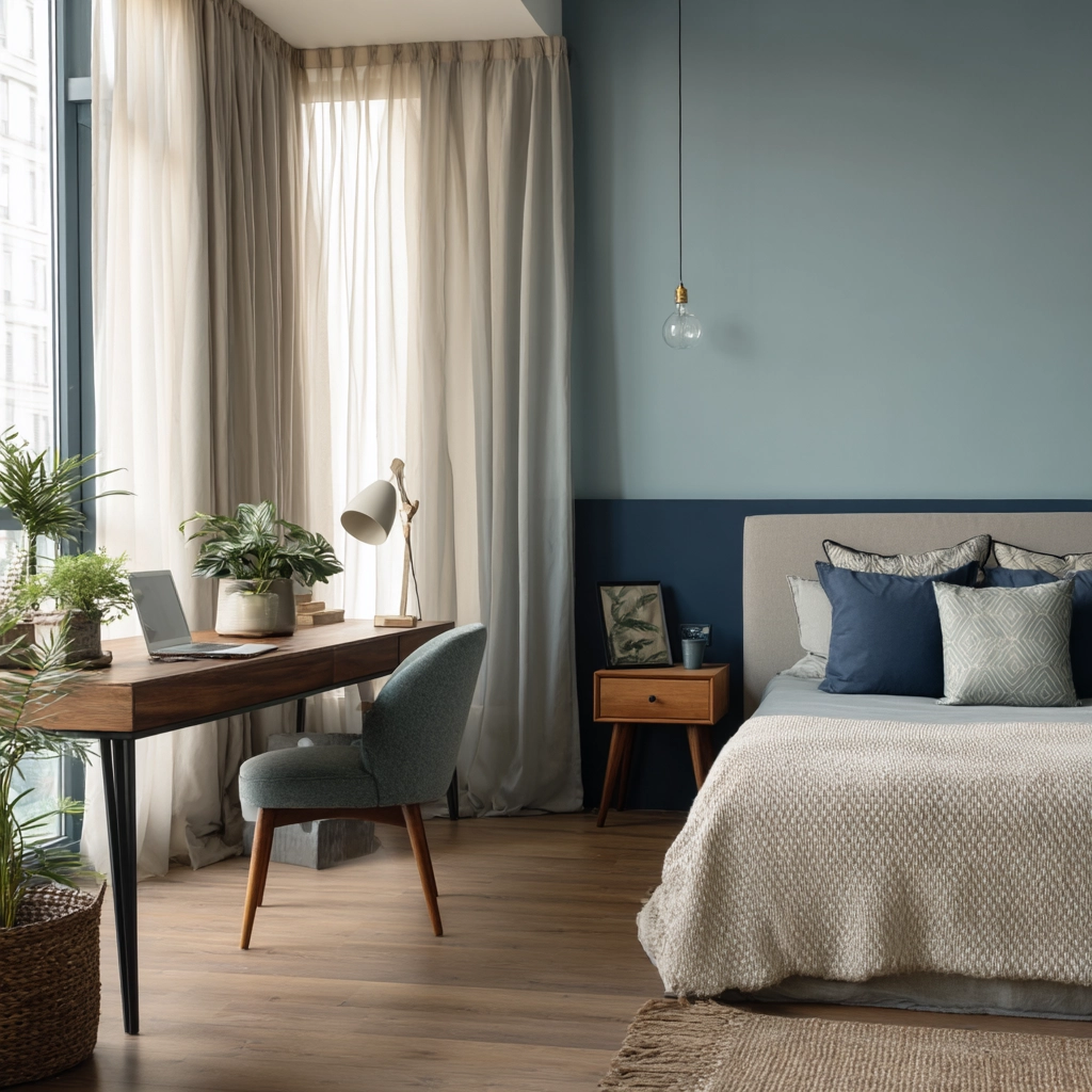 moody blue bedroom 18