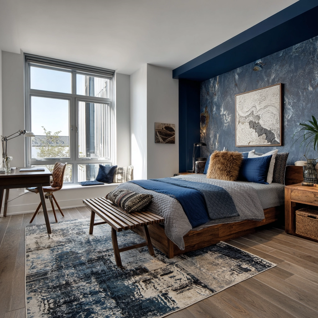 moody blue bedroom 25