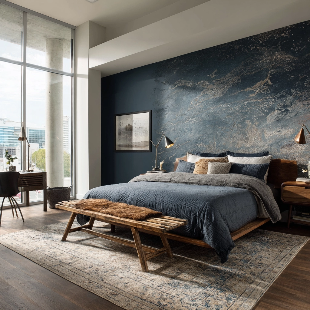 moody blue bedroom 27
