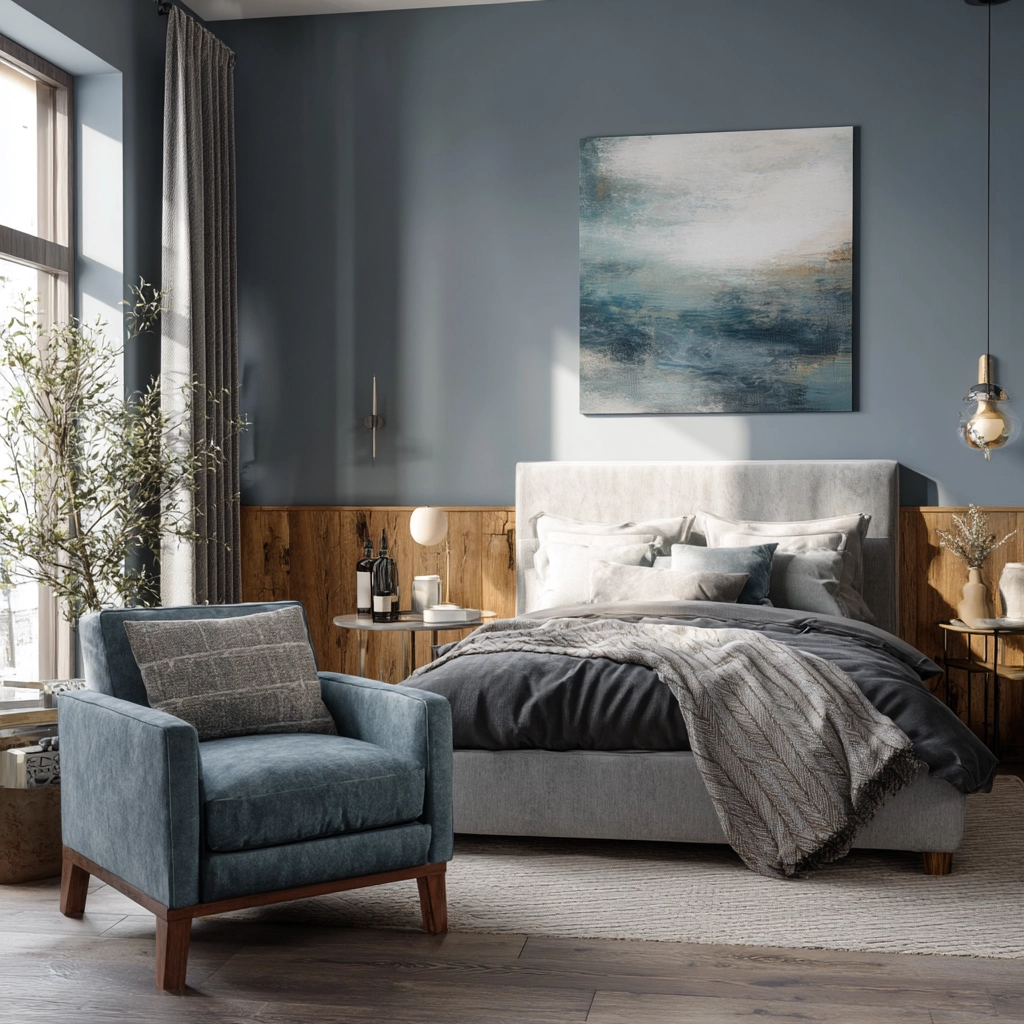 moody blue bedroom 31