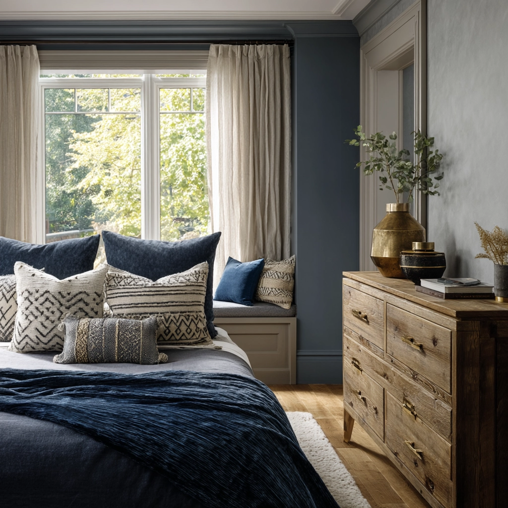 moody blue bedroom 33