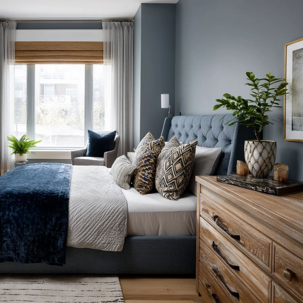 moody blue bedroom 34