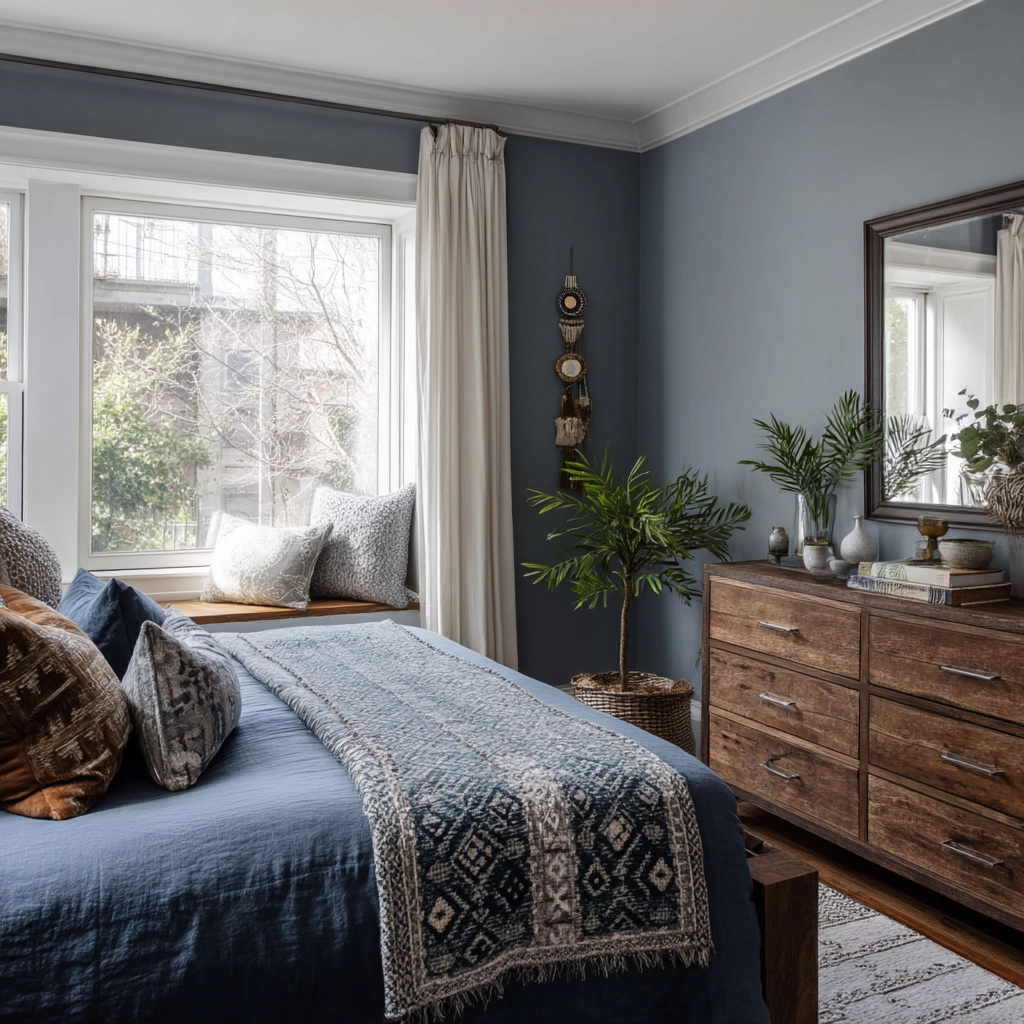 moody blue bedroom 36