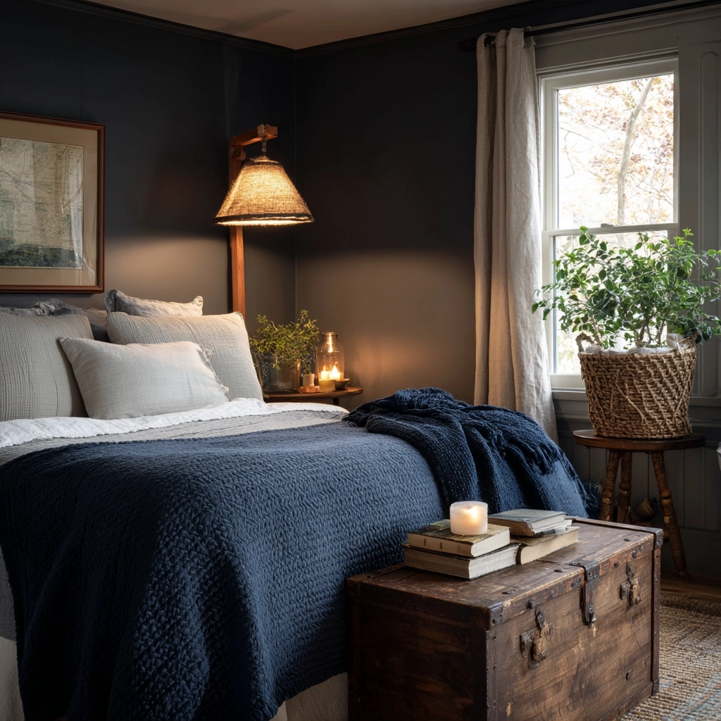 moody blue bedroom 37