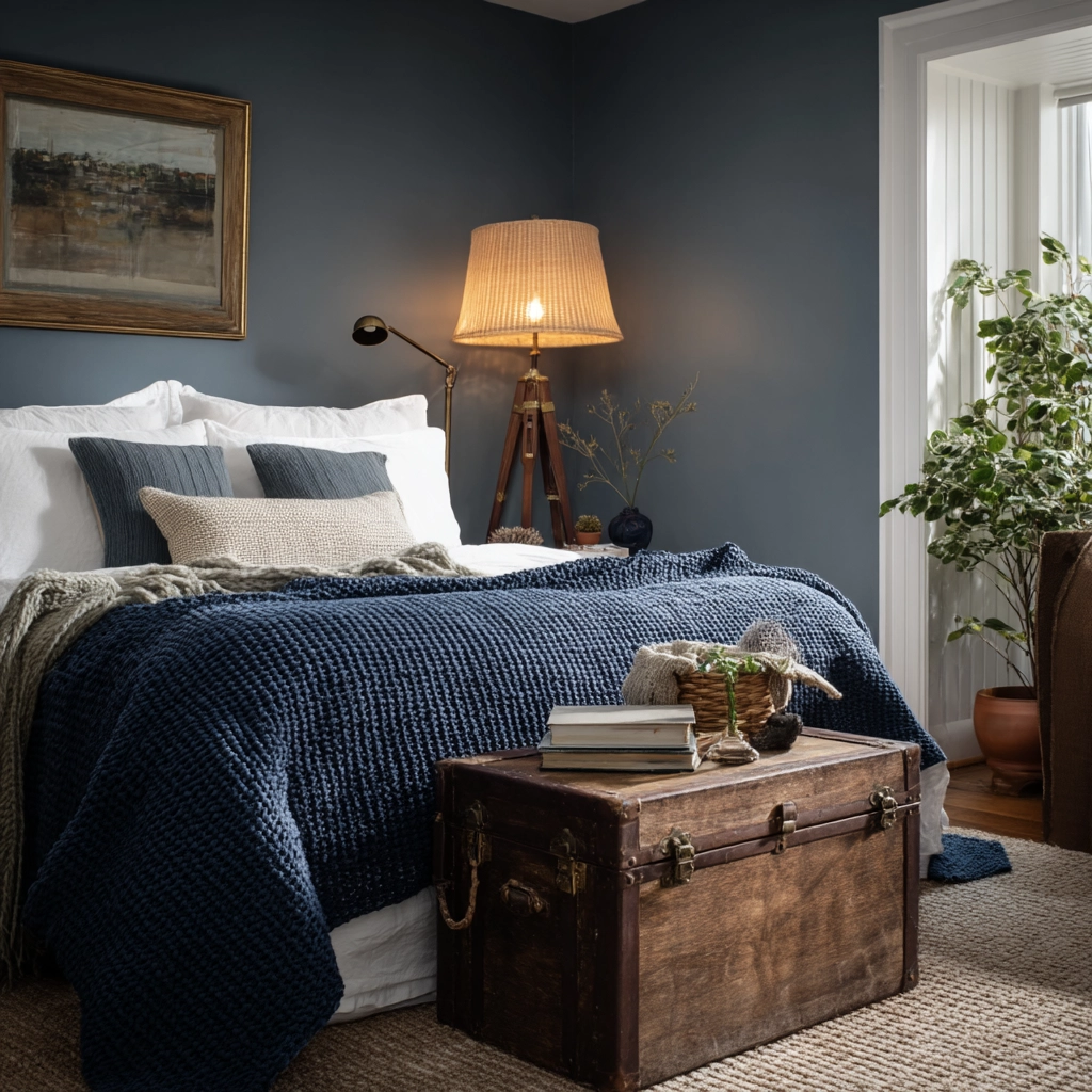 moody blue bedroom 39