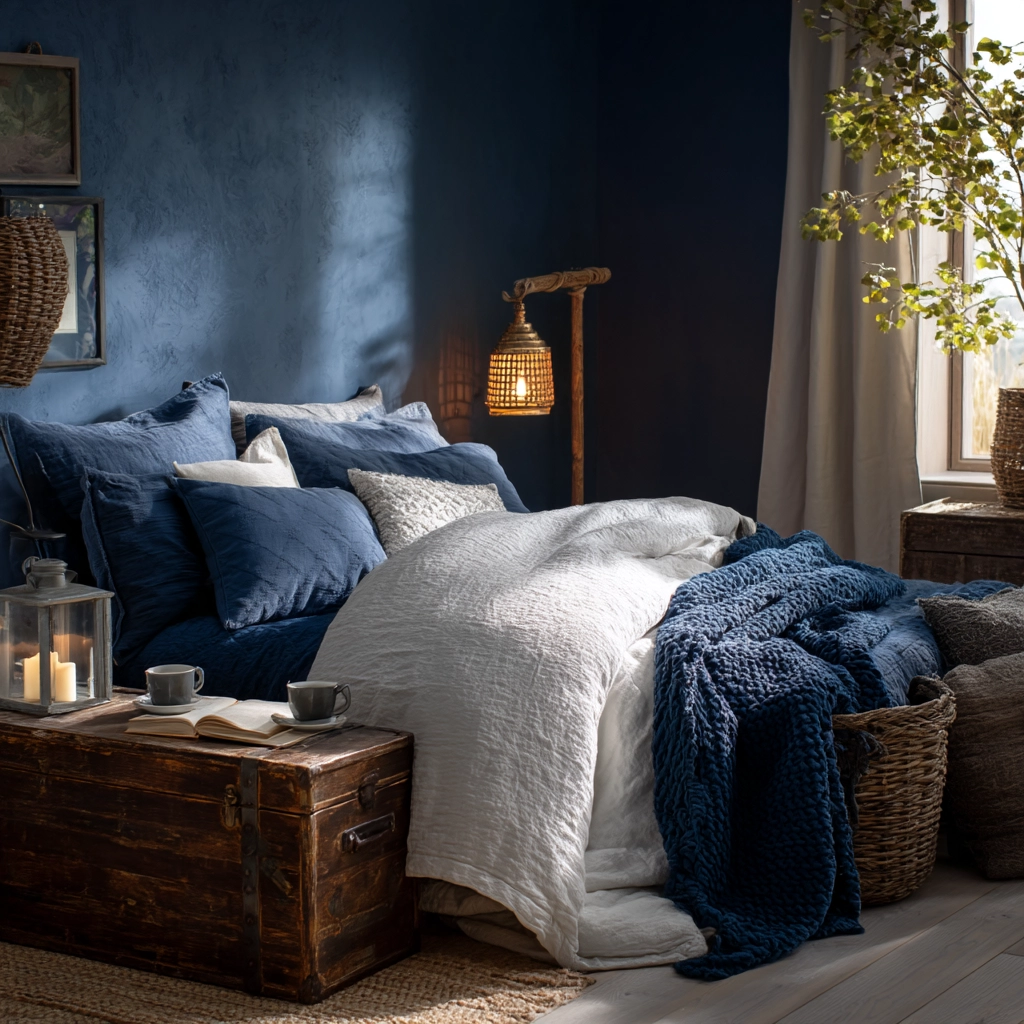 moody blue bedroom 40