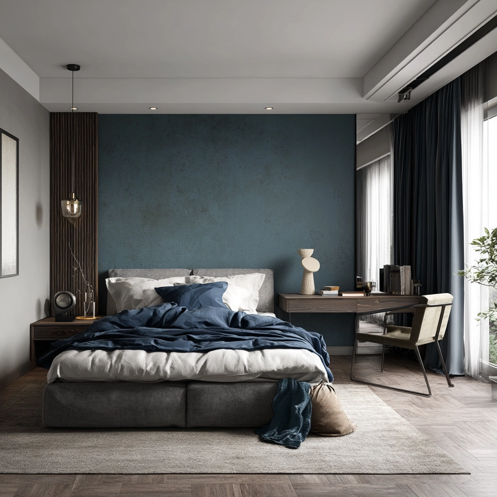 moody blue bedroom 46