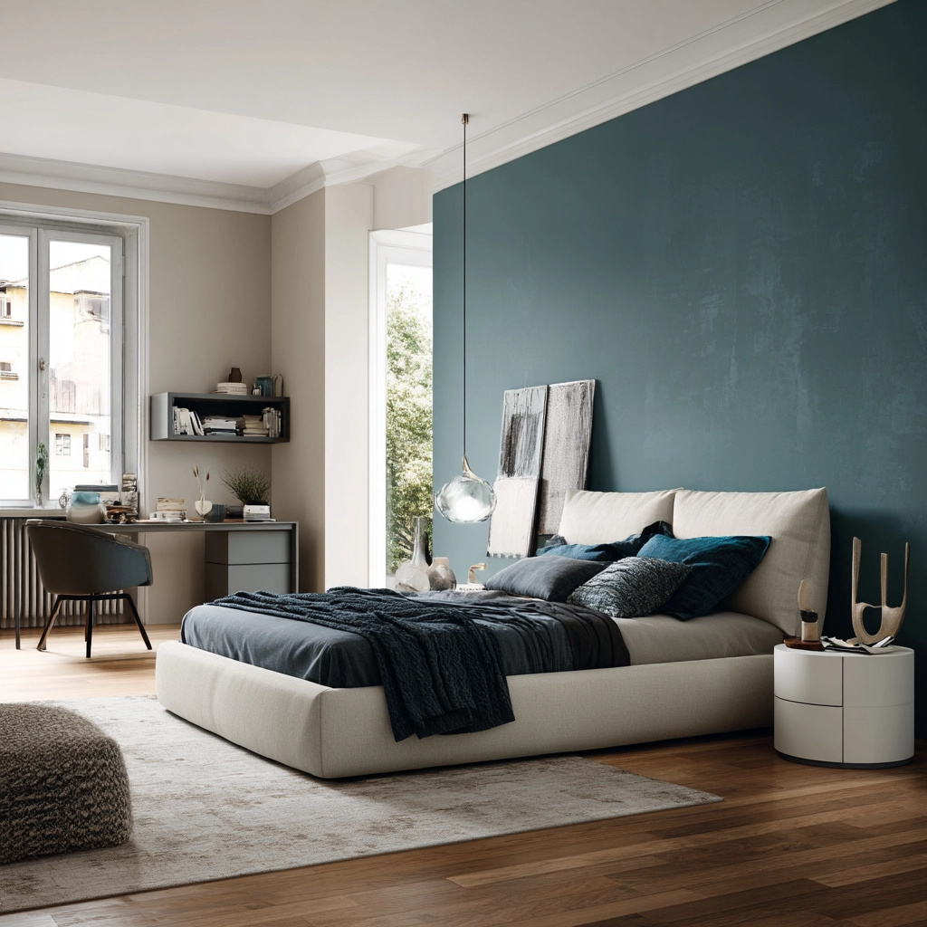 moody blue bedroom 48