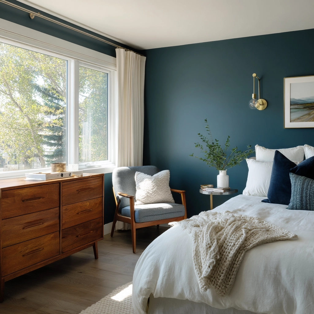 moody blue bedroom 6