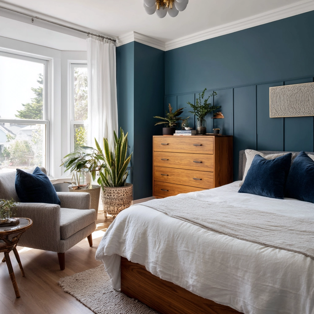 moody blue bedroom 7