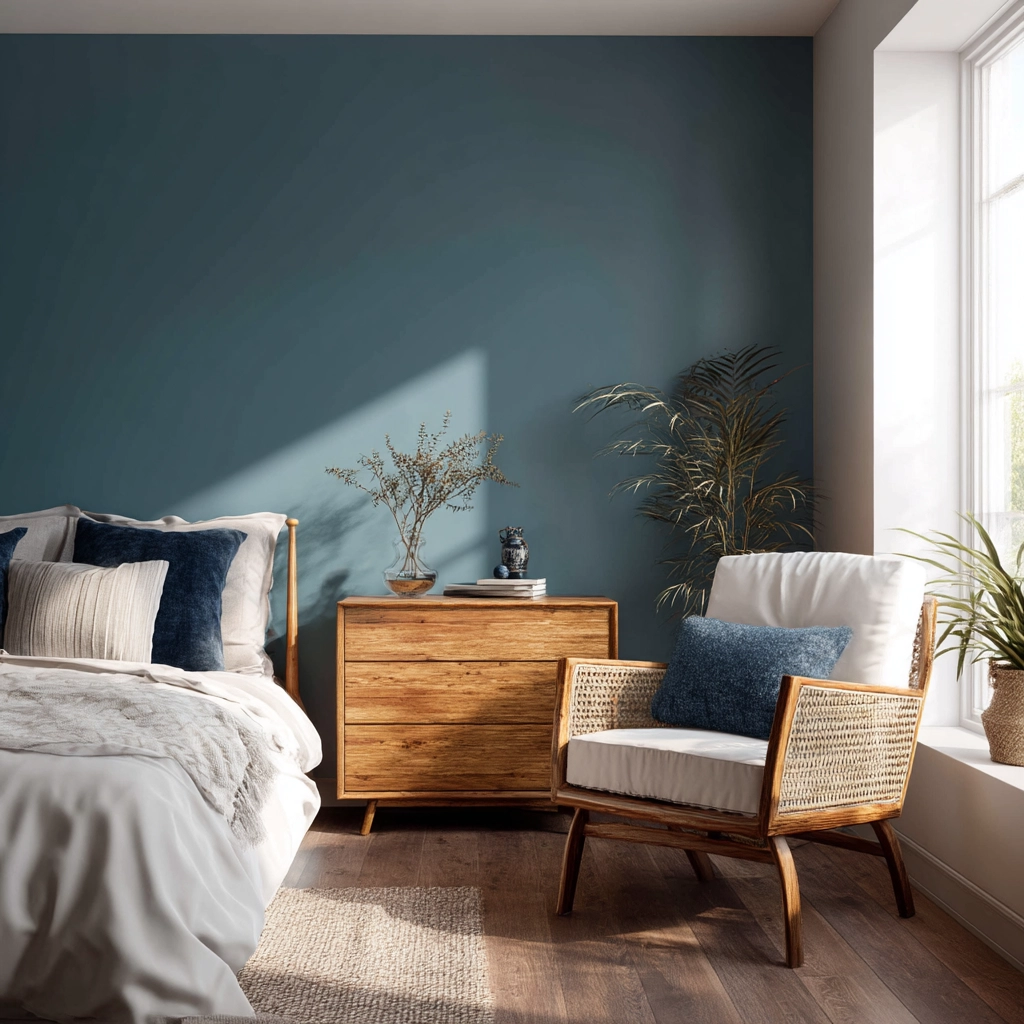 moody blue bedroom 8