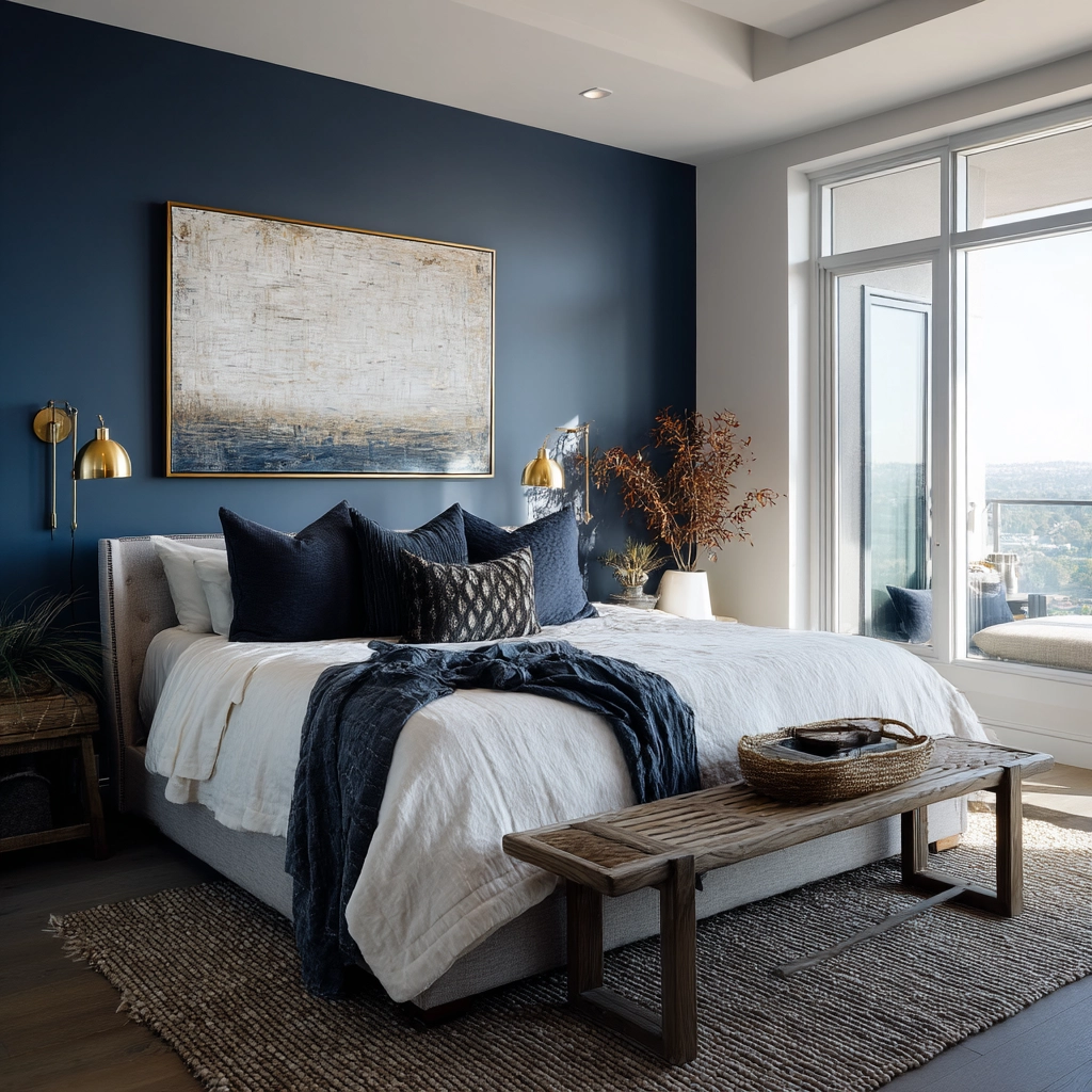 moody blue bedroom 9