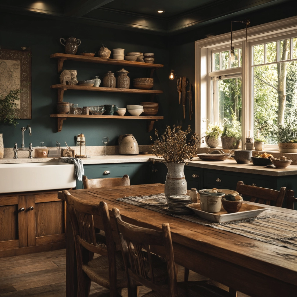 moody cottage kitchen 33
