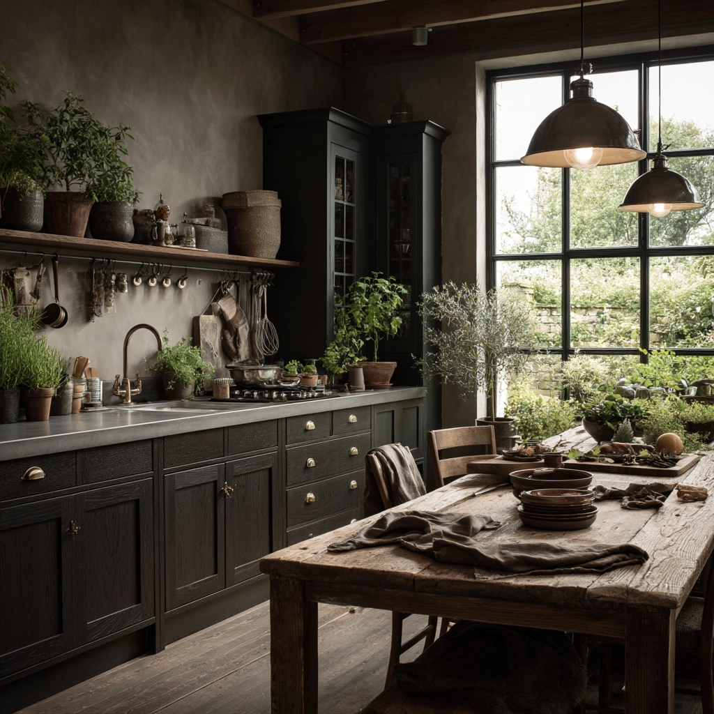 moody cottage kitchen 49