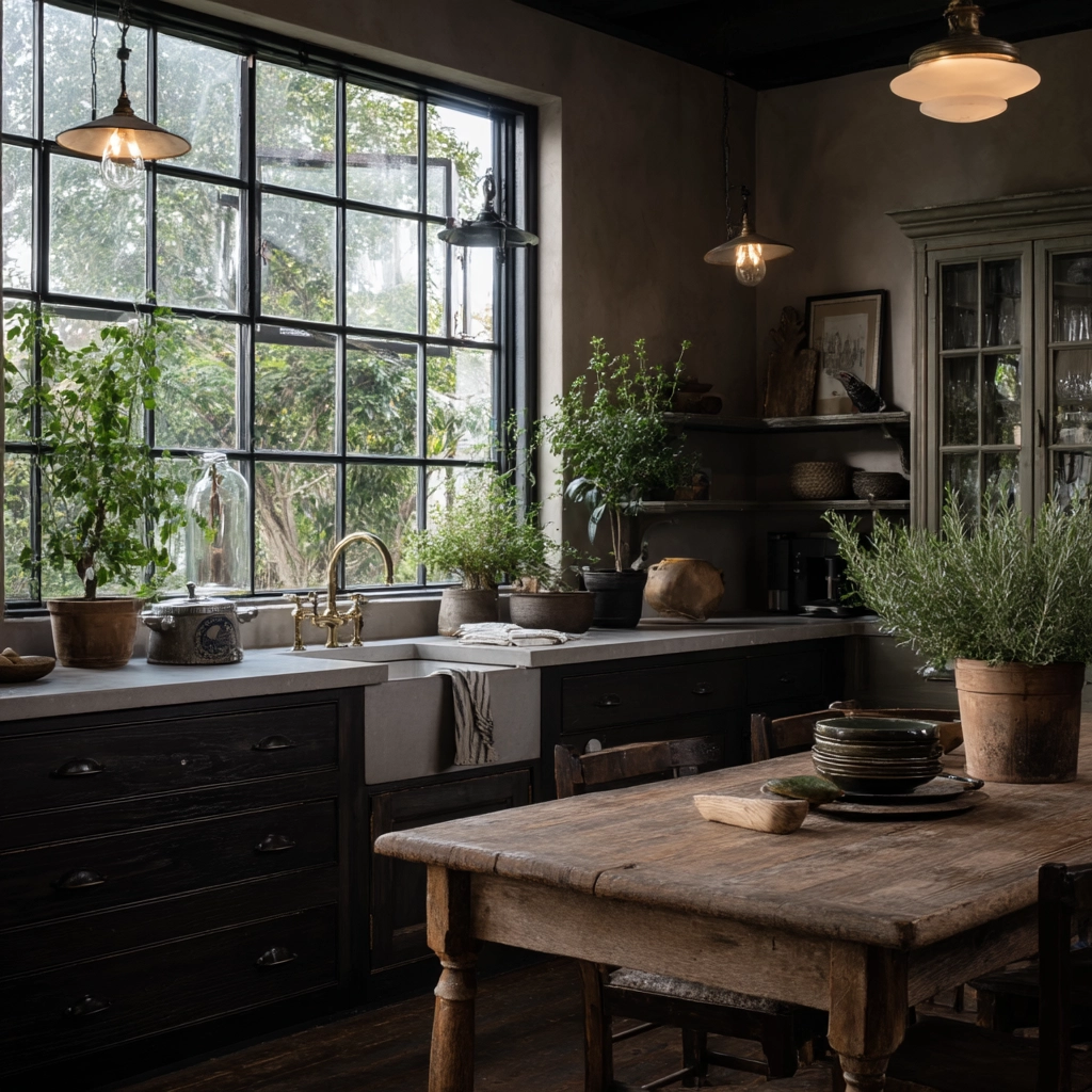 moody cottage kitchen 52