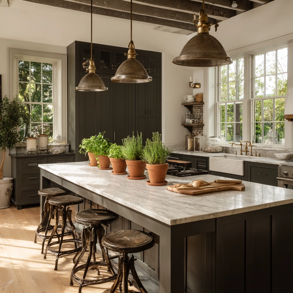 moody farmhouse kitchen 17
