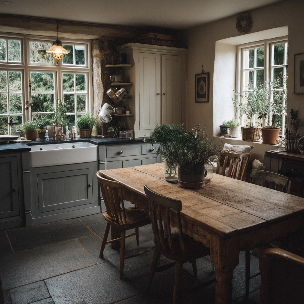 moody farmhouse kitchen 28