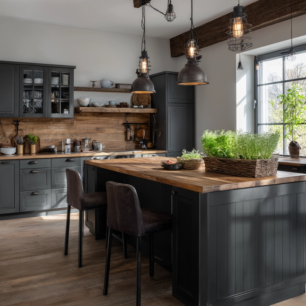 moody farmhouse kitchen 46