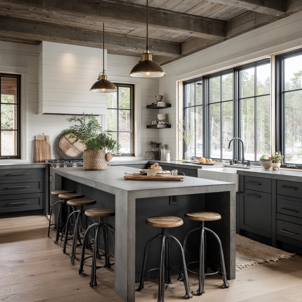 moody farmhouse kitchen 58