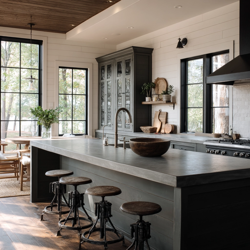 moody farmhouse kitchen 59
